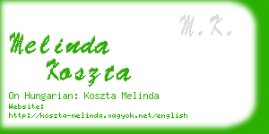 melinda koszta business card